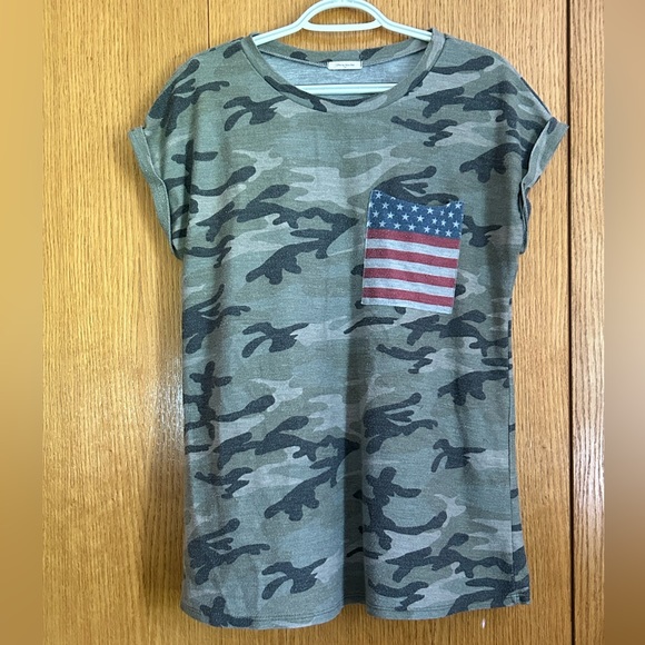 Tops - Camo and American Flag